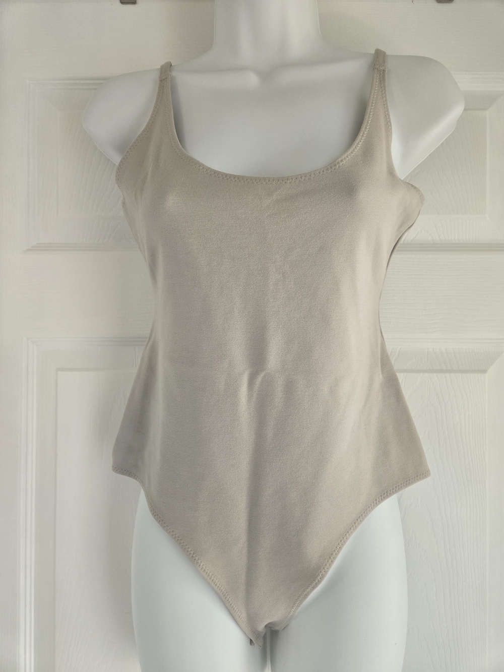 Shinestar Neutral Beige Seamless Tank Bodysuit